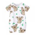 thumbnail image 2 of AMERTEER Infant Baby Girls Boy Short Sleeve Cartoon Print Rompers Kids Bodysuit Jumpsuit Newborn Clothes, 2 of 11