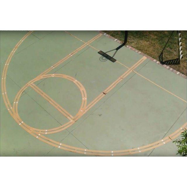 Ronan Sports Pro Kit Cardboard Basketball Court Stencil Kit | High School Regulation with Continuous Lines | Paint Included | Made in USA |