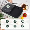 thumbnail image 4 of 1300W Electric Cooker Nonstick Dual Sided Hot Pot, Multifunctional Electric Hot Pot Frying Cooking Pot for Indoor Outdoor Use Convenient Design, 4 of 8