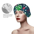 thumbnail image 4 of Kdxio Christmas Print Shower Cap for Women,Elastic and Reusable,Double Waterproof Layers Bathing Hat, 4 of 9