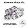 thumbnail image 6 of Daiia Fairy Flower Print Women’s Fuzzy Slippers Memory Foam Lightweight House Shoes Cozy Loafer Flannel House Shoes-39/40, 6 of 7