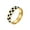 Gold, variant on Women's Stainless Steel Minimalist Personalized Chessboard Rings Statement Wedding Band Silver Size 5