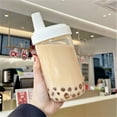 thumbnail image 6 of Travel Cup Milk Tea Cup And Large Capacity Wide Mouth Family Cup 500ml Drink Straight From A Large Plastic Cup With A, 6 of 8