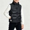 thumbnail image 5 of Cethrio Boys Puffer Vests Size 7-8 Years, Sleeveless Lightweight Warm Quilted Winter Outerwear with Zipper Black, 5 of 7