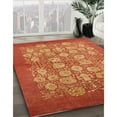 thumbnail image 3 of Ahgly Company Machine Washable Indoor Square Industrial Modern Orange Area Rugs, 3' Square, 3 of 7