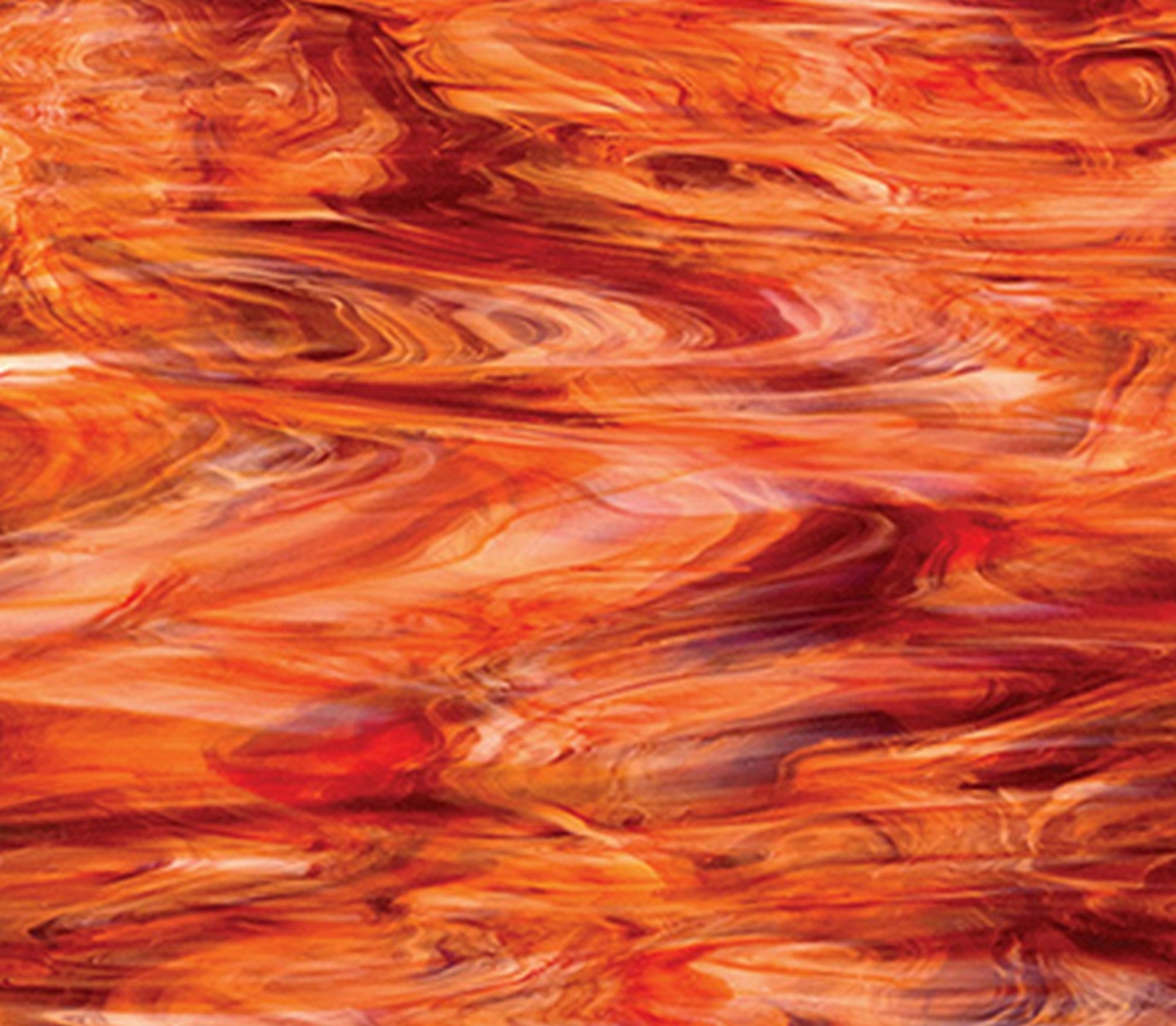 OCEANSIDE STAINED/FUSING GLASS SHEETS AUTUMN FLAME PEARL OPAL FUSIBL