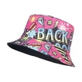 thumbnail image 1 of Chapeau de Seau pour la Protection Solaire Chapeau de Pêcheur pour l'Été Rétro Graffiti Chapeau de Seau Réversible pour les Hommes Femmes Pêcheur à Large Bord, 1 of 5