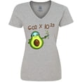 thumbnail image 3 of Inktastic Avogadro's Number with Avocado Chemist Women's V-Neck T-Shirt, 3 of 5