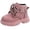 Pink#boots girls kids, variant on Kids Walking Boot Preppy Lace Up Non-Slip Ankle Boots Back to School Lug Sole Fall Winter Shoes Pink,29