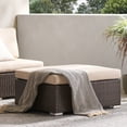 thumbnail image 2 of GDF Studio Avianna Outdoor Wicker Ottoman with Cushion, Multibrown, Beige, 2 of 9