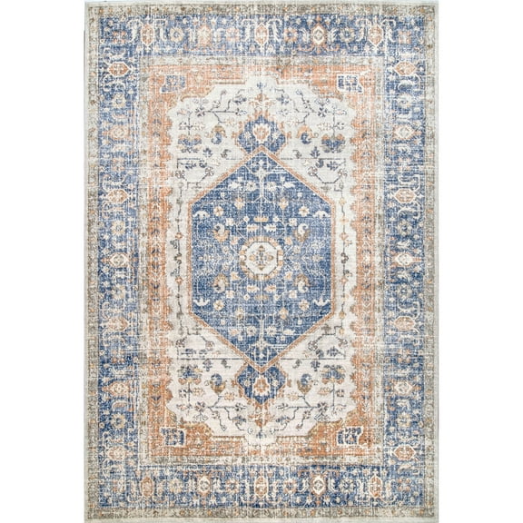 nuLOOM Vintage Jacquie Floral Area Rug, 10' x 14', Blue