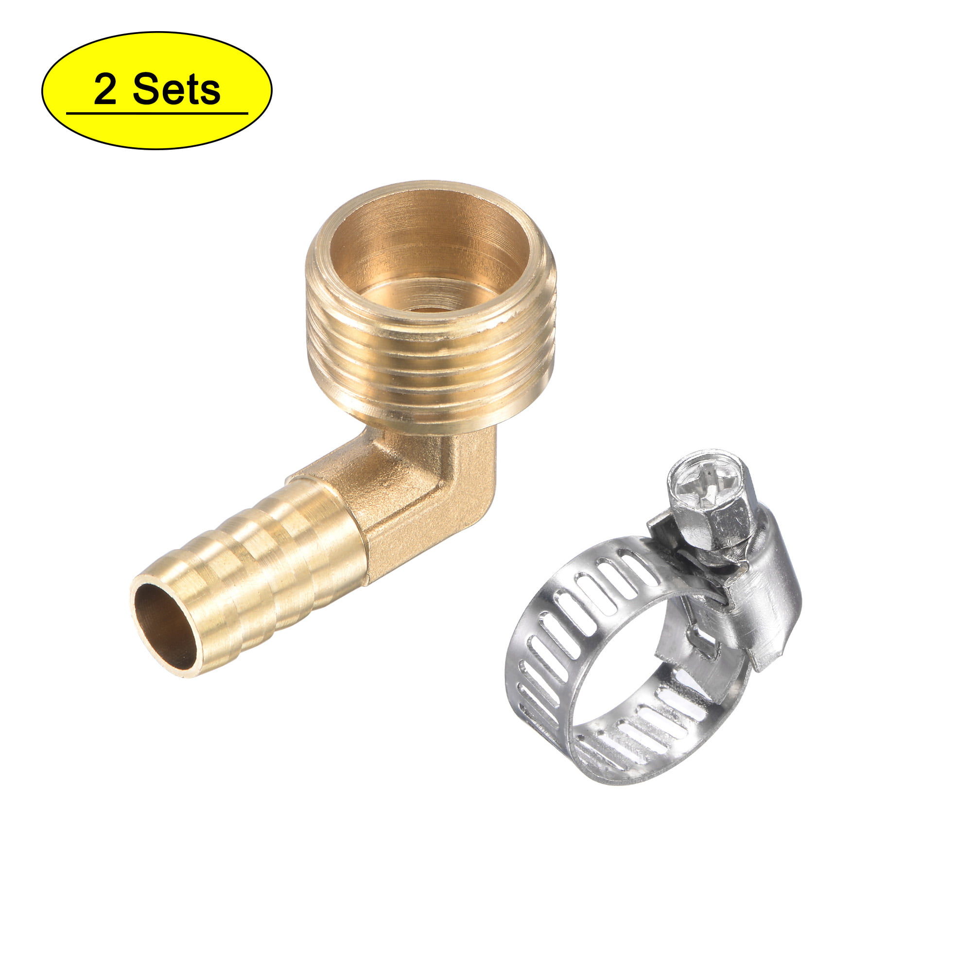 Details about   90°Elbow Brass Female Thread Fitting x Barb Hose Tail End Connector For Air Fuel 