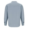 thumbnail image 5 of HOMADLES Men's Button Shirts Long Sleeve Soft Breathable Collar Solid Slim Button Shirts Light Blue XL, 5 of 6