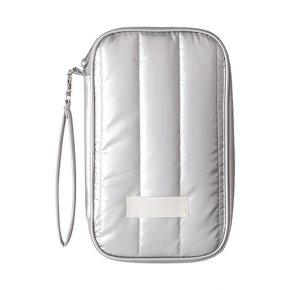 Silver Passport Holder Compact Travel Accessory For Easy Organization