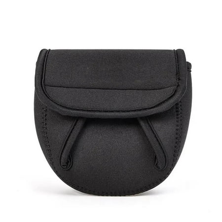 NEW-Fishing Bag Reel Protective Case Baitcasting Cover Black Storage Pouch R2Z0