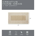 thumbnail image 5 of Washable Skid-Resistant Runner Rug, Trellis Border, Beige and White, 26" x 45", 5 of 8