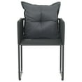 thumbnail image 2 of vidaXL Outdoor Chairs 2 pcs with Pillows Poly Rattan Black, 2 of 5