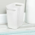 thumbnail image 6 of mDesign Plastic Slim Large 2.5 Gallon Trash Can Wastebasket - 2 Pack, White, 6 of 8