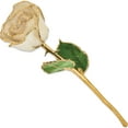 thumbnail image 2 of Fashion Lacquer Dipped Gold Trim White Rose (280 X 54) Made In Thailand gp9340, 2 of 5