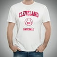 thumbnail image 5 of Cleveland Classic Baseball Arch Basic Cotton T-Shirt - Small - White, 5 of 6
