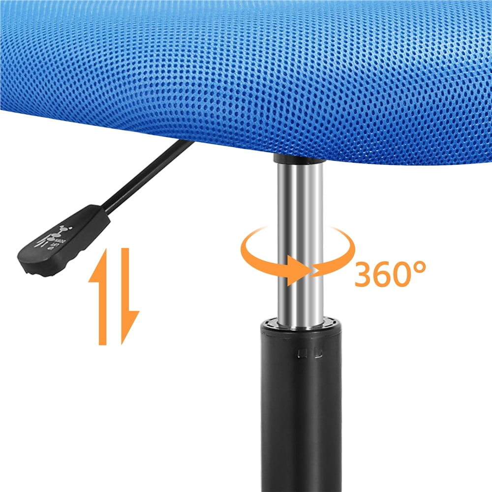 Yaheetech Adjustable Mesh Office Chair Mid Back Swivel Chair, Blue