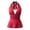Red, variant on Women's Y2K Mesh Halter Top Sexy V Neck Backless Open Back Leopard Cheetah Print Polka Dot Going Out Tops for Women (Red, M)