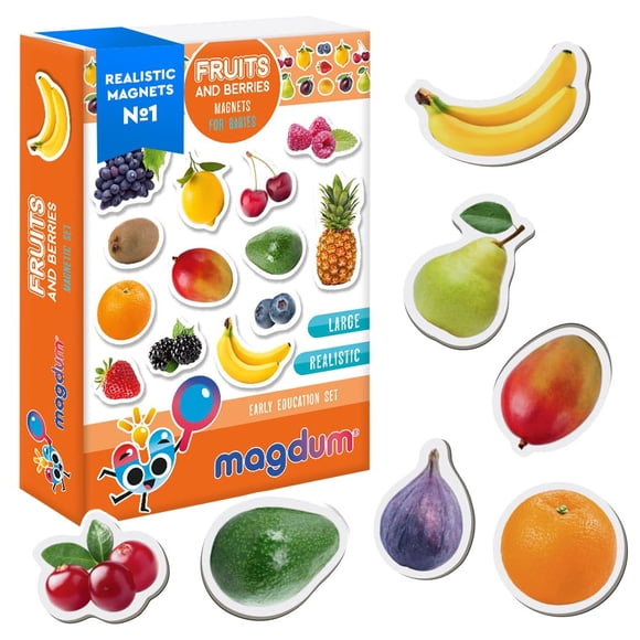 Imanes para Refrigerador Magdum Fotos de Frutas y Bayas para Niños de 3 Años