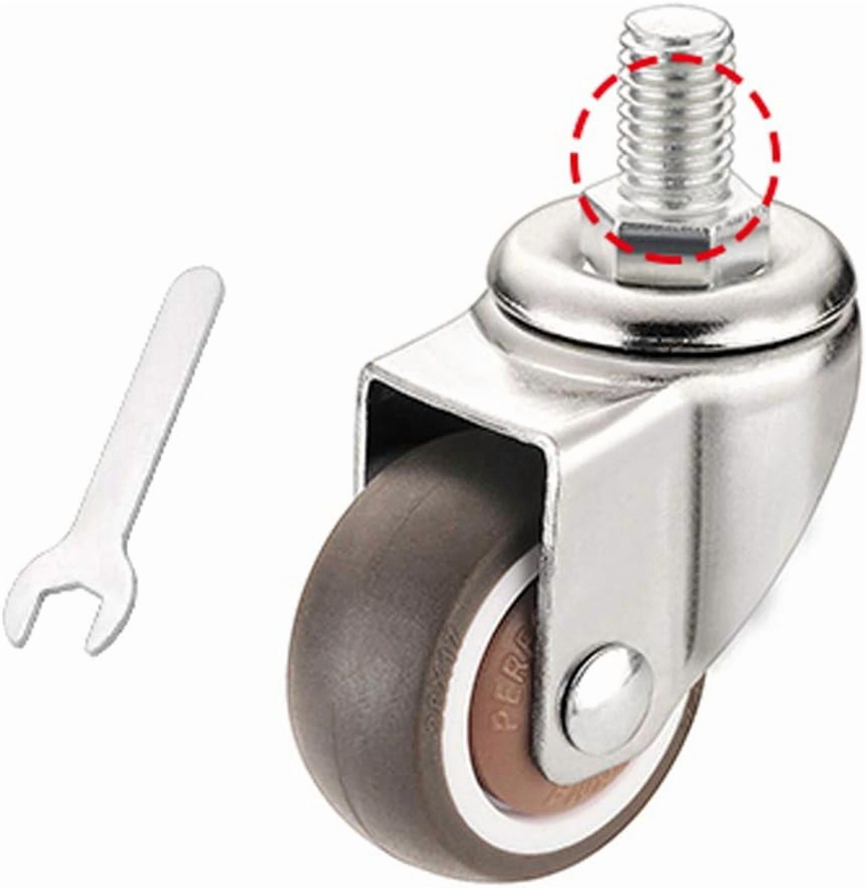 Gamvdout Plate Casters Office Chair Swivel Caster Wheelsx15mm Threaded Stem Bolt Caster Replacement Universal Castors Wheels for Furniture Small Moving Caster Wheels Trolley Wheels Castors 5Pcs (Blue