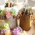 thumbnail image 3 of Cesta de flores de punto, práctica cesta de almacenamiento para flores, decoración de escritorio, tamaño S, amarillo, 3 of 6