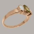 thumbnail image 3 of LBG British Made 10k Rose Gold ring with Natural Peridot & Opal Womens Engagement Ring - 33 size options - Size 11, 3 of 6