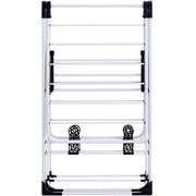 Casart Sturdy Steel Clothes Drying Rack, Space-Saving Adjustable & Foldable Drying Rack with Shoe Holder & 2 Shelves