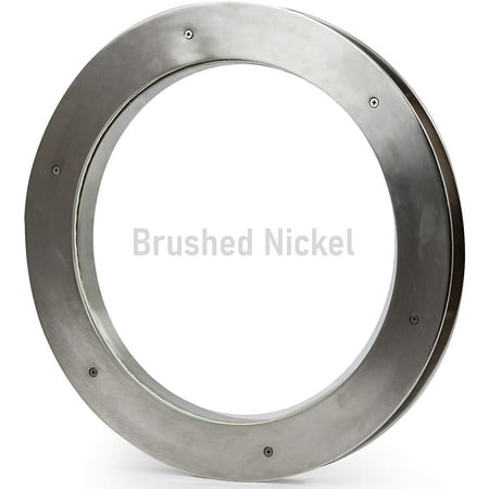 Deep Flange Nickel Premium Aluminum Premium Nautical Porthole Window with A Transparent Glass | Kitchen Home Decor Porthole Window | Nagina International (Brushed Nickel, 18 Inches)