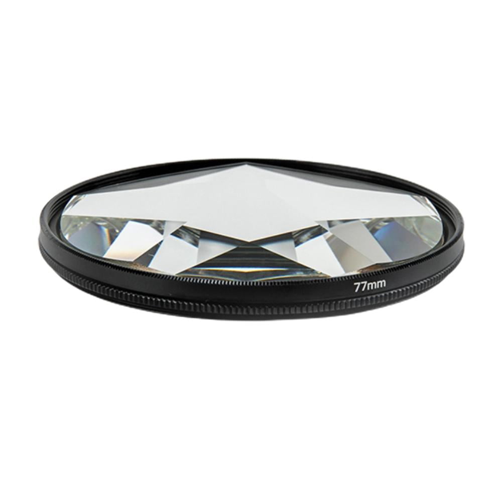 77MM Glass Kaleidoscope Pentaprism Camera Filter Accessories