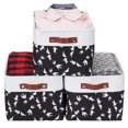 thumbnail image 1 of DECOMOMO 3-Packs Large Patterned Design Foldable Storage Bin W/Handles| Great For Organizing Shelf Nursery Home Closet & Office, 1 of 1