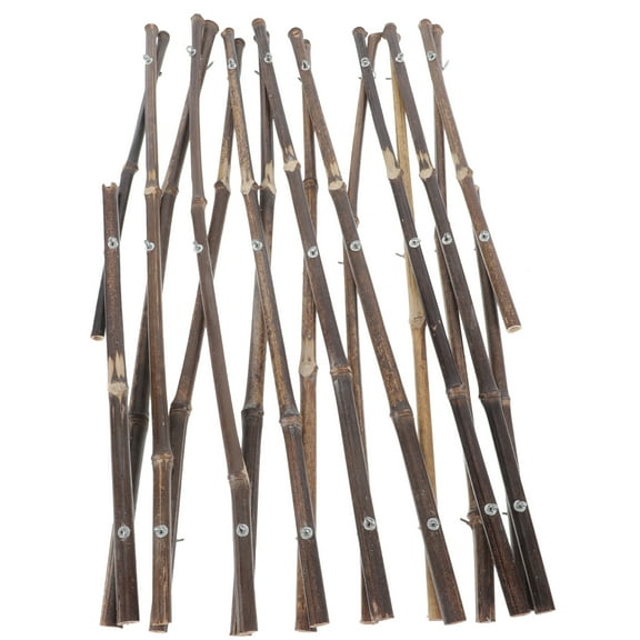OATIPHO  Natural Bamboo Fence Brown Adjustable for Garden and Driveway 1Pc