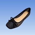 thumbnail image 7 of Miluxas Polka Dot Flats for Women Mesh Bow Mary Jane Ballet Flats Summer Dressy Slip On Shoes Breathable Ballerinas Comfy Trendy Classic Black 9.5(43), 7 of 7
