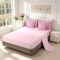 thumbnail image 3 of Manfei Modern Checkered 7-Piece Twin Bedding,Minimalist Polka Dot Bedding Comforter Set,Pink White,Pink Reversible, 3 of 7