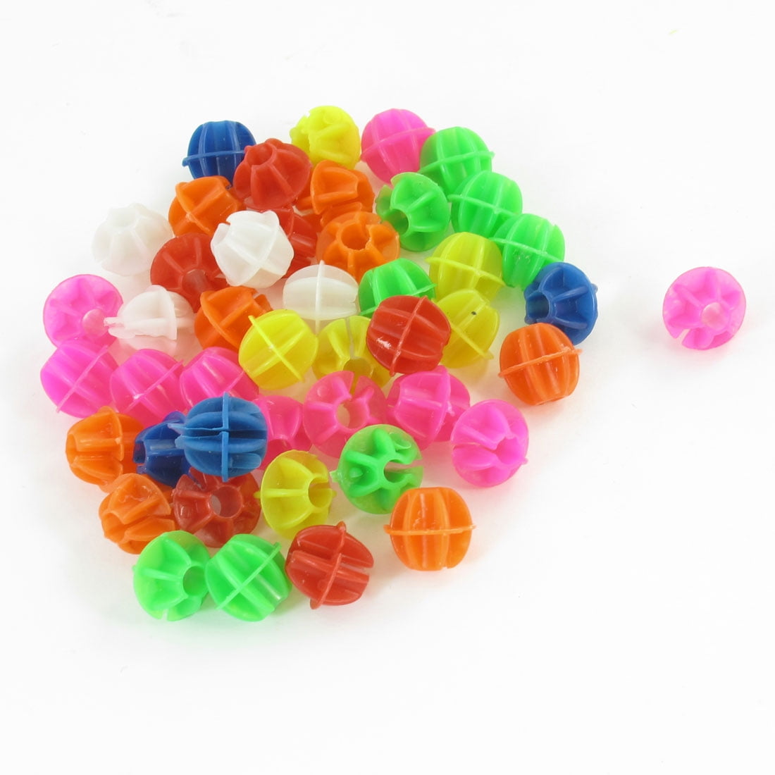 46 Pcs Colorful Plastic Clip Spoke Bead Bicycle Ornament for Bike