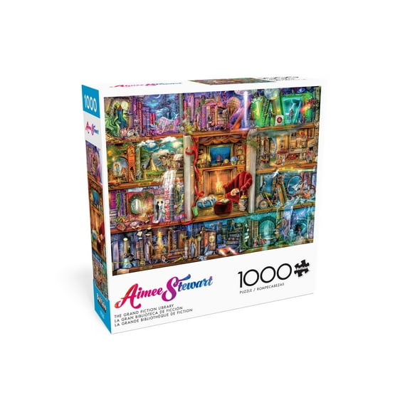 Buffalo Games 1000-Piece Aimee Stewart The Grand Fiction Library Adult Interlocking Jigsaw Puzzle