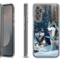 Shockproof Protective Phone Case Cover for Samsung Galaxy S25 FE, by OneToughShield - Husky Snow