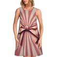 thumbnail image 1 of Balery Retro Bow Vestidos de verano para mujer con estampado: vestido holgado sin mangas, vestido playero informal y cómodo para días calurosos., 1 of 7