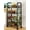 Four Layers, variant on Black Tier Mesh Wire Rolling Cart, 4-Tier Kitchen Storage Organizer Utility Cart with Wheels & Hooks, No Screw Assembly