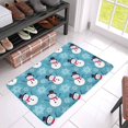 thumbnail image 3 of MKHERT Christmas Flat Snowman with Snowflakes Doormat Rug Home Decor Floor Mat Bath Mat 30x18 inch, 3 of 3