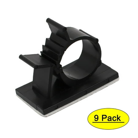 

Unique Bargains 9pcs Self Adhesive Adjustable Wire Cable Ties Clamps Sticker Clips Black