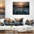 thumbnail image 3 of Designart Dark Seashore with Rushing Waves - Modern Beach Throw Pillow - 18x18, 3 of 4