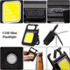 thumbnail image 2 of 2 small flashlights (300mA), 500 lumens rechargeable keychain flashlight, mini flashlight, portable flashlight with foldable stand, bottle opener and magnet base, 2 of 5