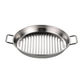 thumbnail image 1 of Bandeja de acero inoxidable para servir, bandeja de almacenamiento, plato reutilizable con asas dobles para ensaladas, entretenimiento, bar, frutas y Plata S, 1 of 8