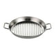 thumbnail image 1 of Bandeja de acero inoxidable para servir redonda decorativa y versátil con doble Plata S, 1 of 9