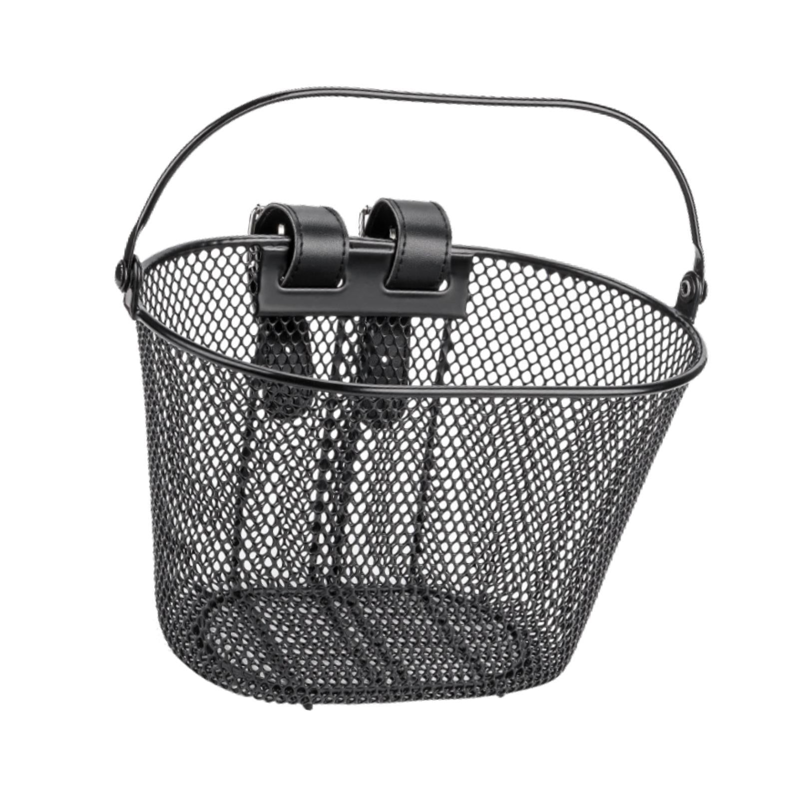 Baoblaze Kids Bike Basket Front Decor Carrier Cycling Basket for Girls Camping Street Black
