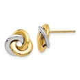 thumbnail image 1 of 14K Two-tone Polished Post Earrings, 1 of 2